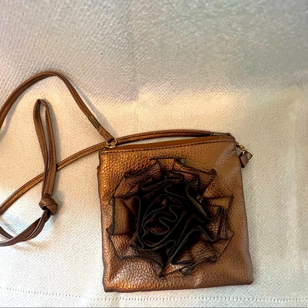Small Copper/Gold/Brown evening purse.